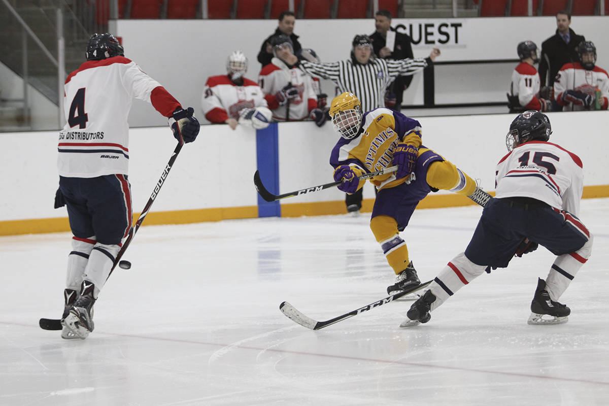 CHIEFS WIN - The AAA Optimist Chiefs took out the Edmonton Canadians 8-3 on Sunday. Todd Colin Vaughan/Red Deer Express