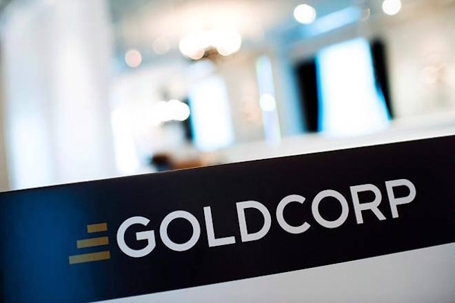 A Goldcorp sign is pictured at the Goldcorp annual general meeting in Toronto on Thursday May 2, 2013. The mining industry has developed a reputation for being slow to change but a new wave of start-ups is helping push it into the digital age. Four of those companies have been declared finalists in Goldcorp Inc.’s mining innovation competition, banking on the potential to replace cyanide, to use sound waves to see deep inside the earth, map mines in virtual reality and digitize trading. THE CANADIAN PRESS/Aaron Vincent Elkaim