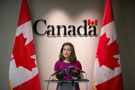 Canadian Foreign Affairs Minister Chrystia Freeland. (The Canadian Press)