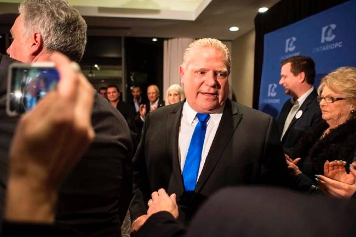Christine Elliott met with Doug Ford on Sunday evening to congratulate him on his narrow win in the race to lead Ontario’s Progressive Conservative party. (Photo by THE CANADIAN PRESS)                                Christine Elliott met with Doug Ford on Sunday evening to congratulate him on his narrow win in the race to lead Ontario’s Progressive Conservative party. (Photo by THE CANADIAN PRESS)
