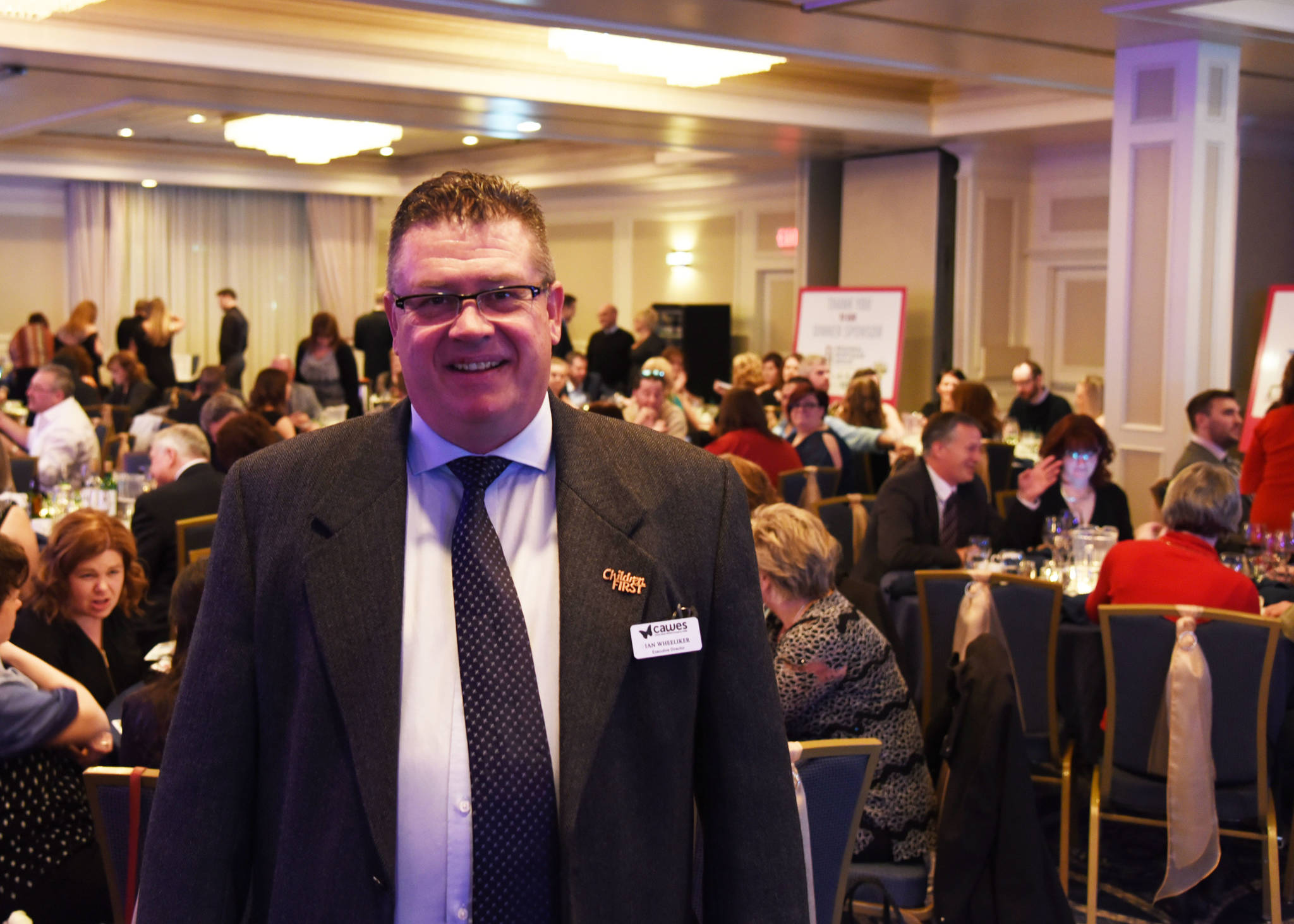 DINNER AND AUCTION - Ian Wheeliker, executive director of the Central Alberta Women’s Emergency Shelter at the 24th annual dinner and auction March 16th.Michelle Falk/Red Deer Express