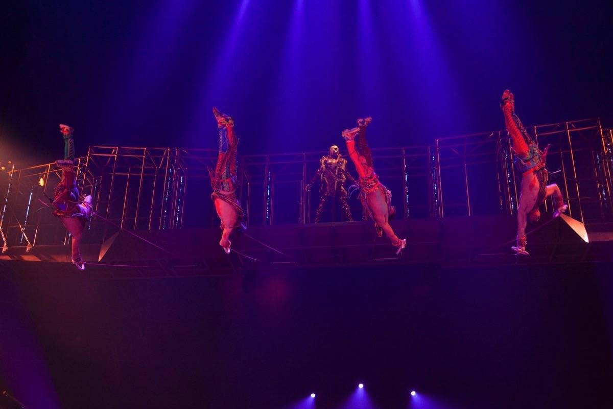 Artists perform on swiss rings during Cirque du Soleil VOLTA. (Cirque du Soleil photos)