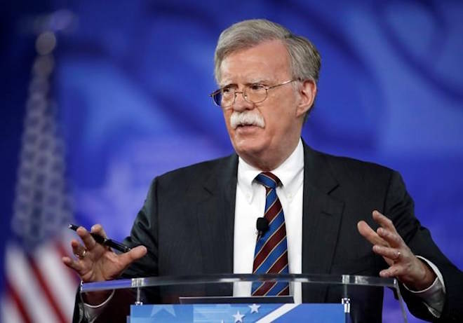 FILE - In this Feb. 24, 2017, file photo, former U.S. Ambassador to the U.N. John Bolton speaks at the Conservative Political Action Conference (CPAC) in Oxon Hill, Md. President Donald is replacing National security adviser H.R. McMaster with Bolton. (AP Photo/Alex Brandon, File)