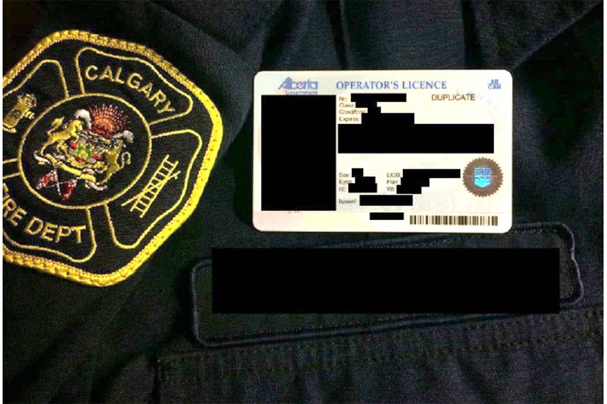 The Calgary Police Service is investigating a case where a suspect used a Calgary firefighter’s identity to fraudulently obtain money from victims.                                Calgary Police Service photo