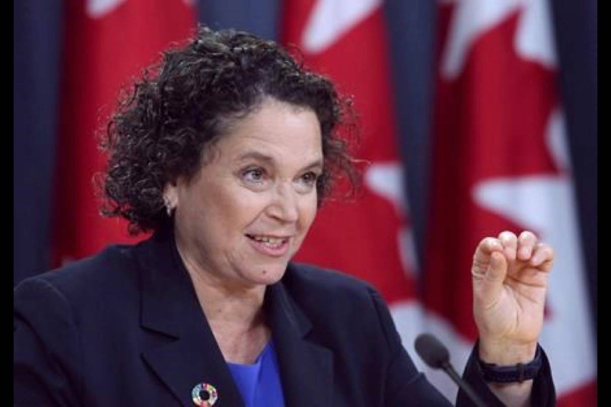 Commissioner Julie Gelfand, of the Environment and Sustainable Development Commission, holds a news conference in Ottawa, Tuesday, October 3, 2017. (Fred Chartrand/The Canadian Press)