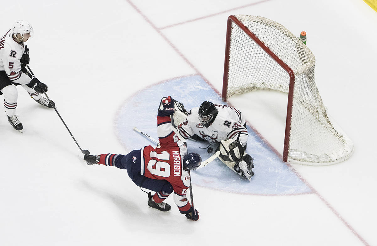 OVERTIME LOSS - The Red Deer Rebels played a much better game Tuesday but were unable to grab a win, losing 5-4 to the Lethbridge Hurricanes. Todd Colin Vaughan/Red Deer Express