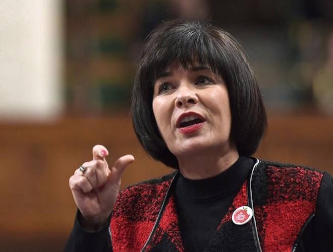 Minister of Health Ginette Petitpas Taylor rises during Question Period in the House of Commons on Parliament Hill in Ottawa on Thursday, March 1, 2018. Ginette Petitpas Taylor says the federal government has reached millions of young Canadians through various, intensive public education campaigns aimed at informing them about the health and safety risks of using cannabis. THE CANADIAN PRESS/Justin Tang