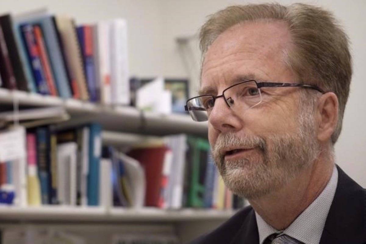 University of Calgary researcher Dr. Jeff Dunn is interviewed about new technology developed by the university to detect and monitor concussions. (Jeff McIntosh/The Canadian Press)