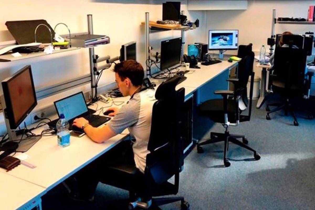 The Space Debris Room of the European Space Agency ESA in Darmstadt, Germany. (AP Photo/Christoph Noelting)