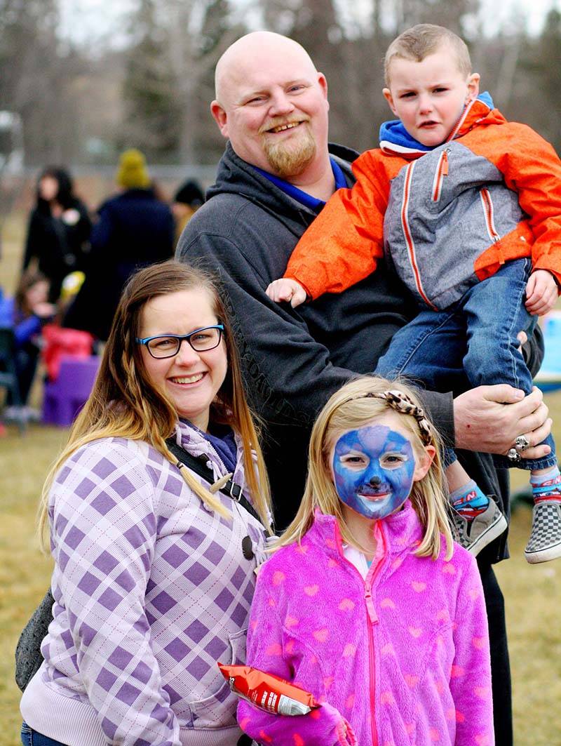 SHOWING SUPPORT - Kerri-Ann Dalstra, Jason and their children Raya and Ryker, came out to support those with autism at a previous Bubbles for Autism event. photo submitted