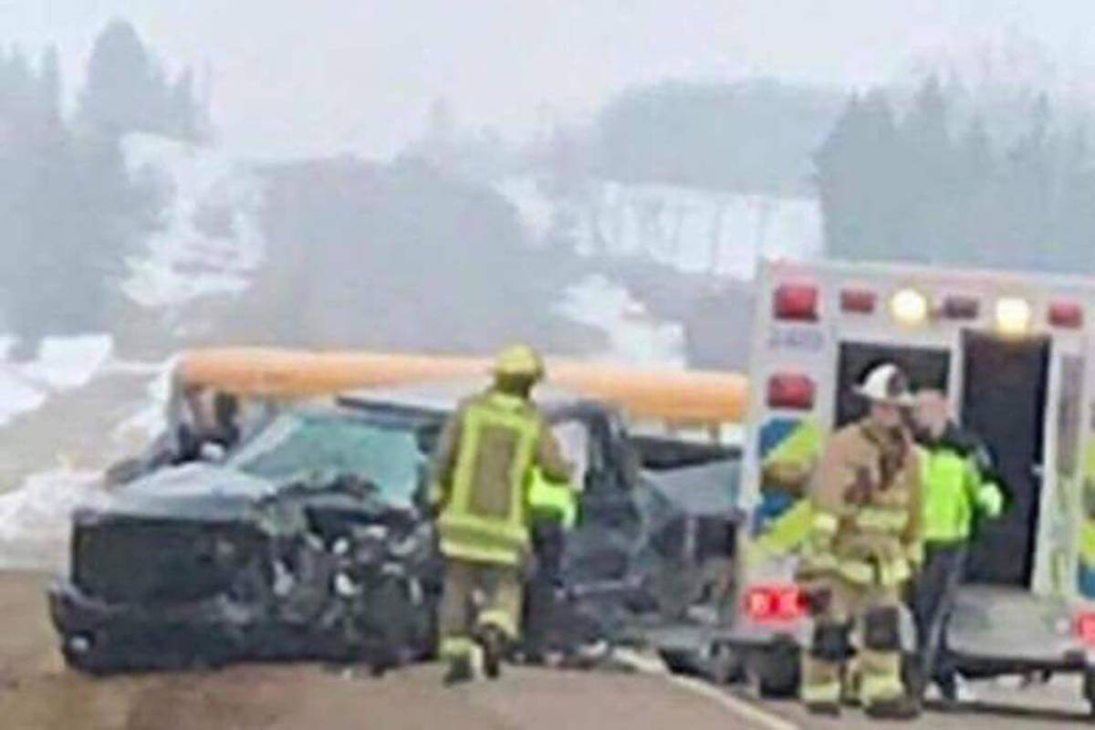 An accident involving a school bus occurred this morning near Sylvan Lake. It’s unclear the severity of the incident.                                Facebook photo