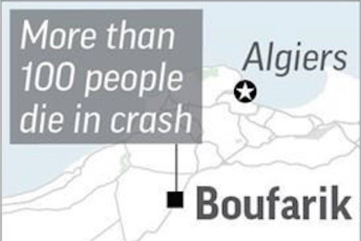 Algerian military plane crashes in a field, killing 257