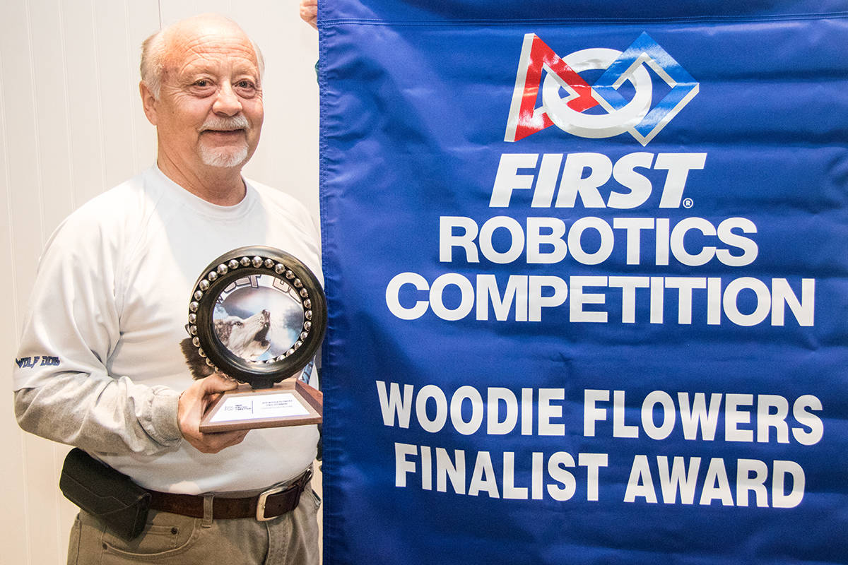 ROBOTICS MENTOR - Warren Kreway, founder of United Robotics of Lacombe (URL), recently won the Woody Flowers Award for his work as a mentor. Todd Colin Vaughan/Lacombe Express