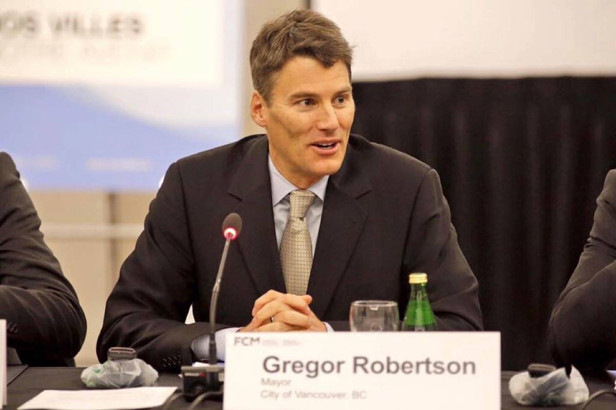 Vancouver Mayor Gregor Robertson. (Facebook)