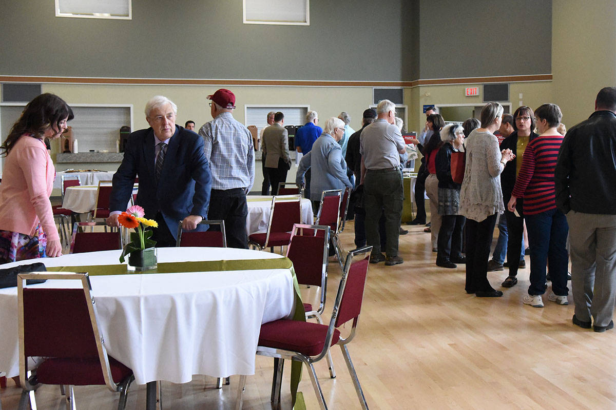 OPEN HOUSE - Members of the public, City council and City employees gathered at Festival Hall for the 2019 Budget Open House to share ideas, priorities and concerns for the upcoming year.                                Michelle Falk/Red Deer Express