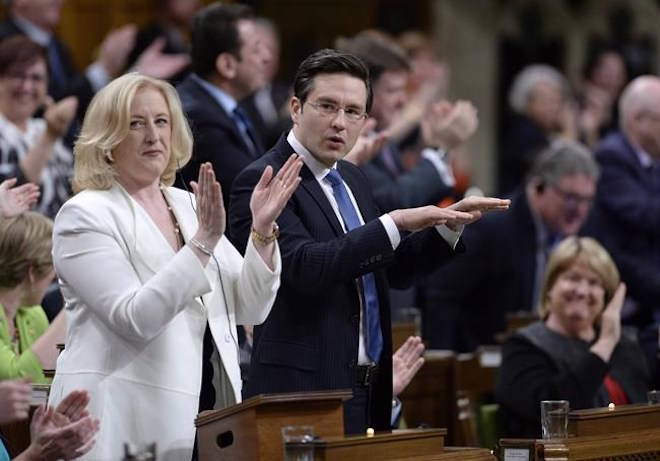 Conservative MP Pierre Poilievre asks a question during Question Period in the House of Commons on Parliament Hill in Ottawa on May 1, 2018. A battle over the merits of a carbon tax has been playing out between Liberals and Conservatives for more than a decade and is sure to be a ballot-box question again in 2019. The Liberals, who campaigned in 2015 on putting a price on carbon, promised to require every province to have a minimum price on carbon — or Ottawa would do it for them. THE CANADIAN PRESS/Justin Tang