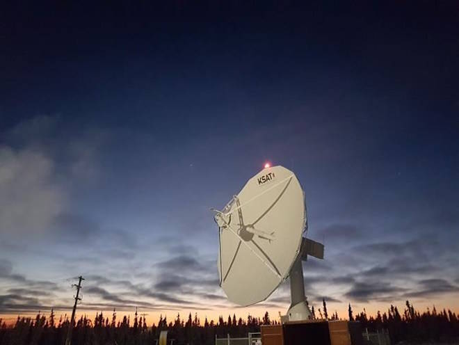 A satellite-reading antennae is seen at a satellite ground receiving station in Inuvik, Northwest Territories in this undated handout photo. Years of federal bureaucratic delays may cost the North millions of dollars of investment in an emerging high-tech industry, businessmen and observers say. THE CANADIAN PRESS/Handout, Kongsberg Satellite Services