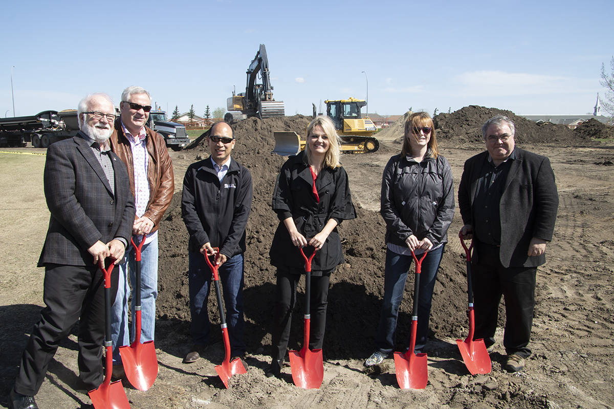 SOD-TURNING - City of Red Deer officials were recently in the north end of Red Deer to officially begin construction of the new Northside Community Centre. Todd Colin Vaughan/Red Deer Express