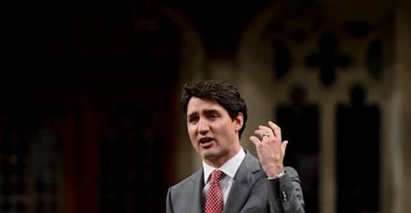 Prime Minister Justin Trudeau stands during question period in the House of Commons on Parliament Hill in Ottawa on Monday, May 7, 2018. THE CANADIAN PRESS/Sean Kilpatrick