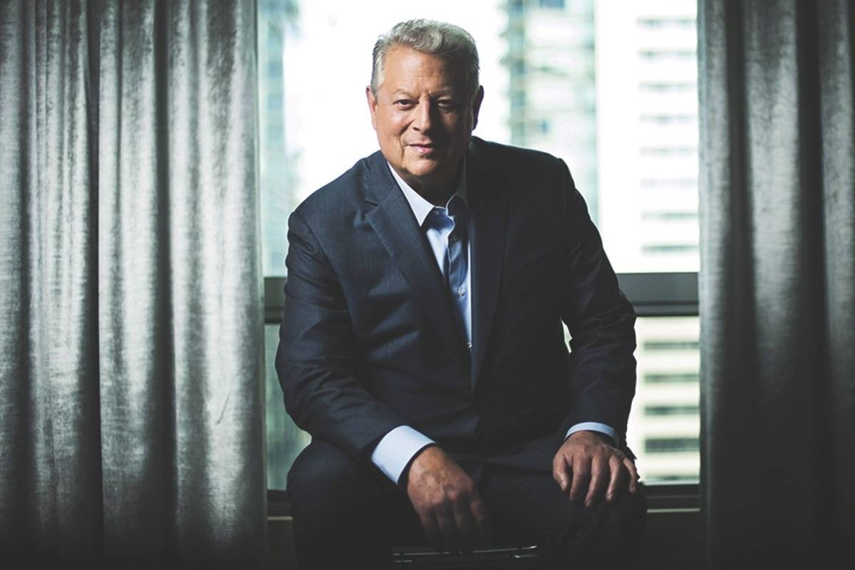 Al Gore poses for a photograph before talking about his new film “An Inconvenient Sequel: Truth to Power” in Toronto on Friday, July 21, 2017. (Nathan Denette/The Canadian Press)