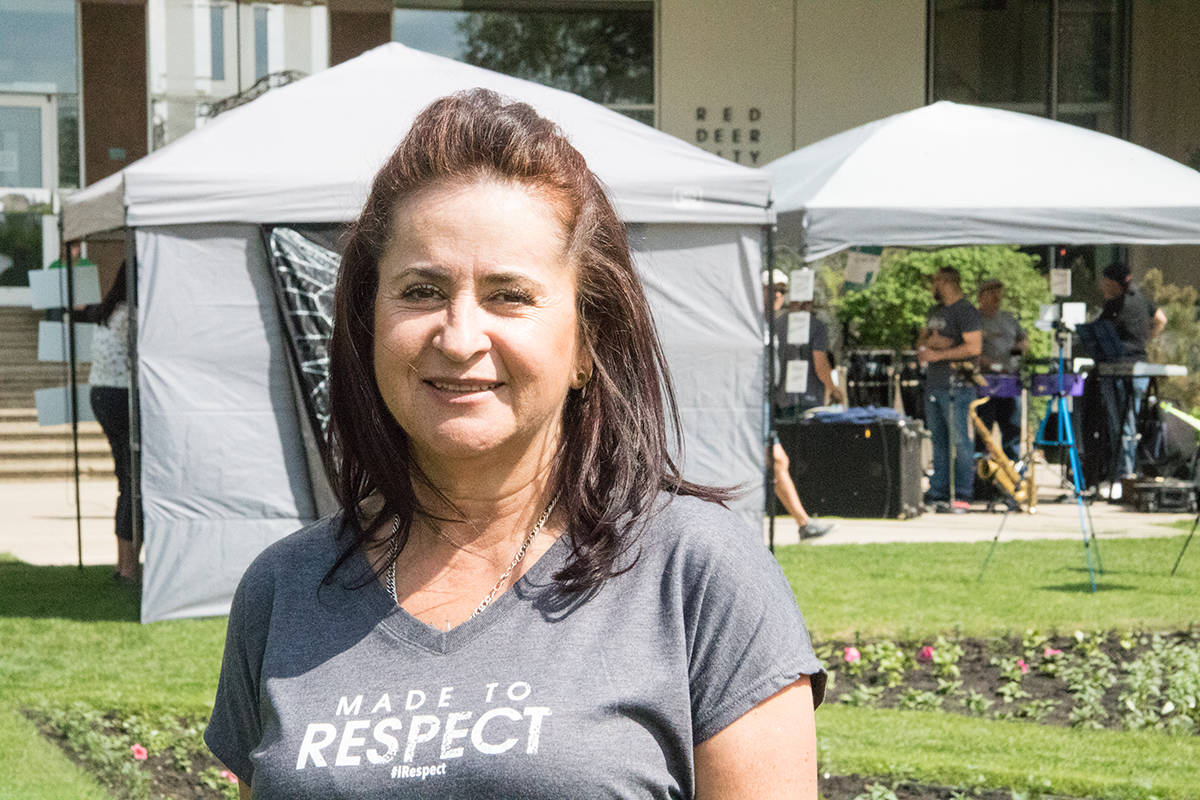RESPECT DAY - Executive Director for the Central Alberta Sexual Assault Support Centre Patricia Arango is hoping the organization’s event Respect Day can help eliminate violence in society. Todd Colin Vaughan/Red Deer Express