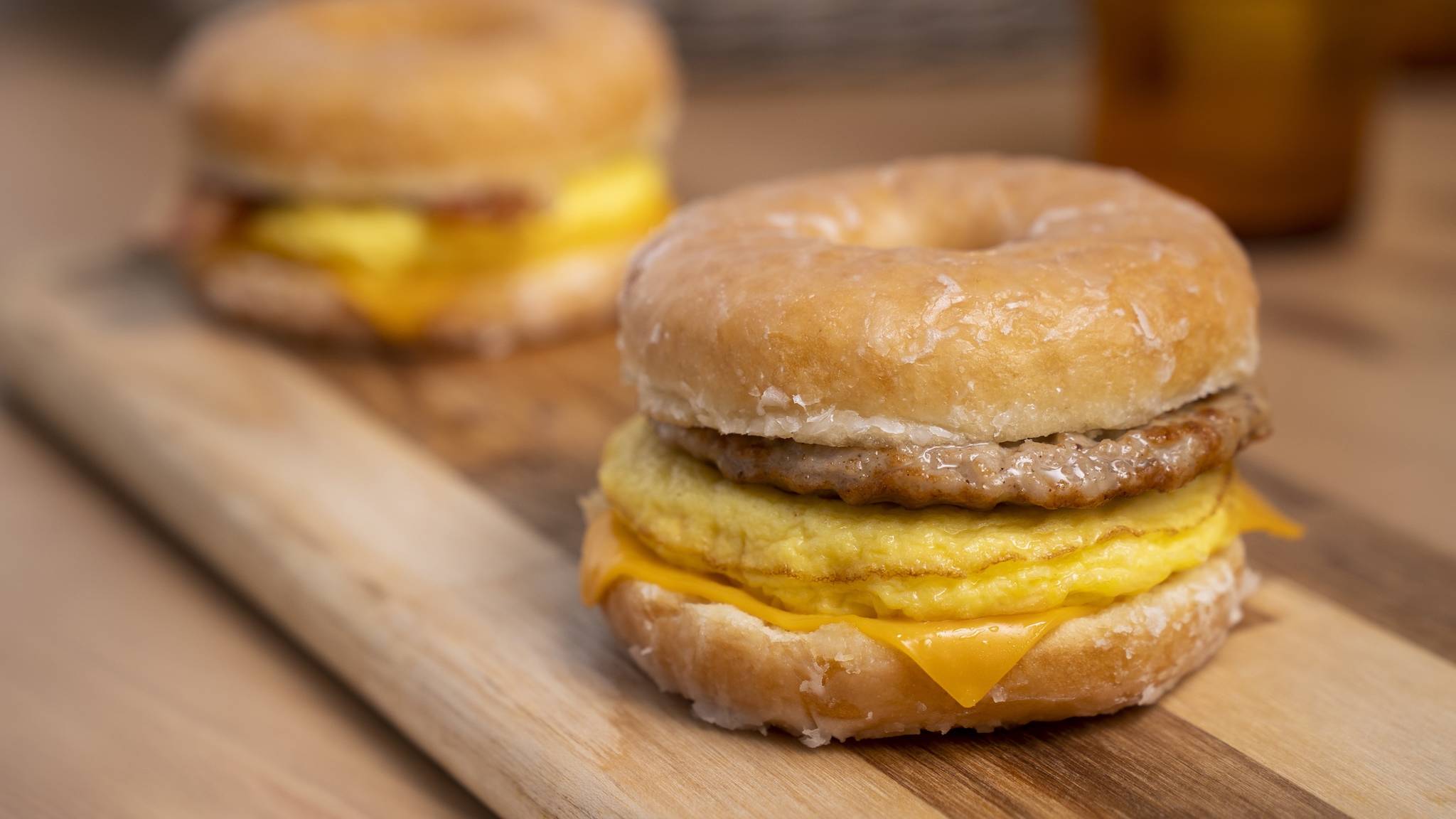 The Honey Dip Donut Breakfast Sandwich.