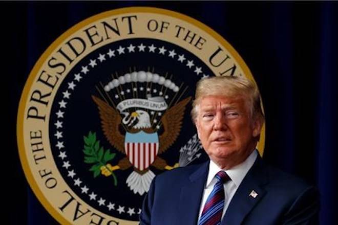 In this May 30, 2018 photo, President Donald Trump arrives for a bill signing ceremony in the South Court Auditorium on the White House campus, Wednesday, May 30, 2018, in Washington. (AP Photo/Evan Vucci)