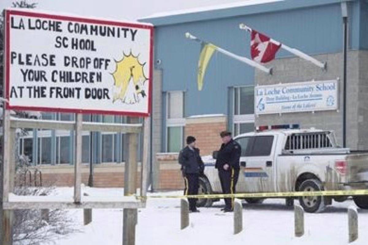 La Loche high school in La Loche, Sask. (The Canadian Press)