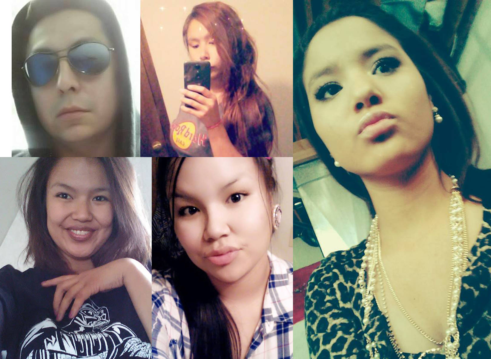 Samson Cree Nation Chief Vern Saddleback spoke to the press about the sadness that the accident has caused in the community. Photos: Top (l-r) Anthony Swampy, Dominique Soosay Northwest and Terrelle Minde. Bottom photos: Cheyanne Soosay Northwest and Latesha Dawne. Facebook photos