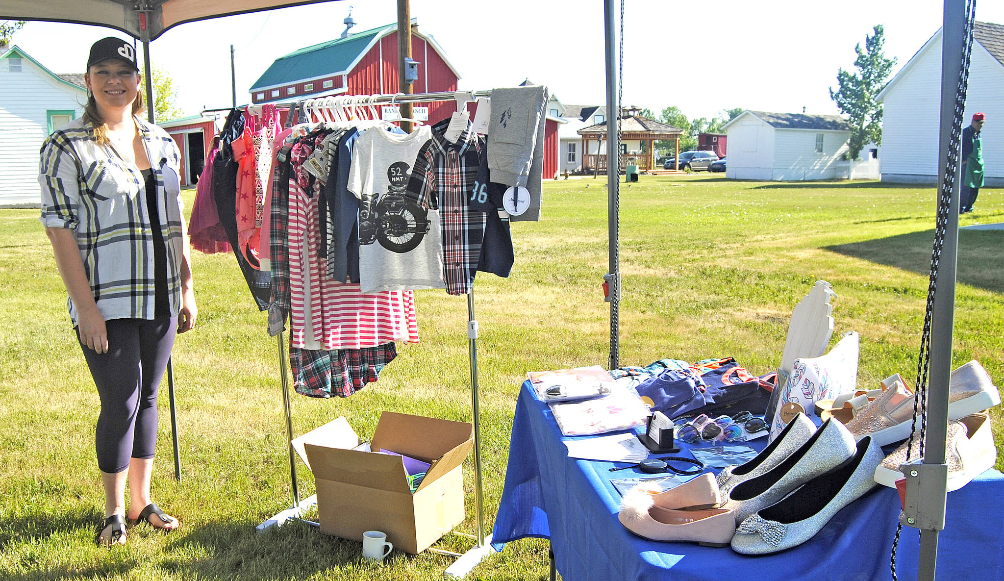 Kaysi Strome of Silver Icing and I Dress Myself during Stettler Town and Country Museum’s market June 2. (Lisa Joy/Stettler Independent)