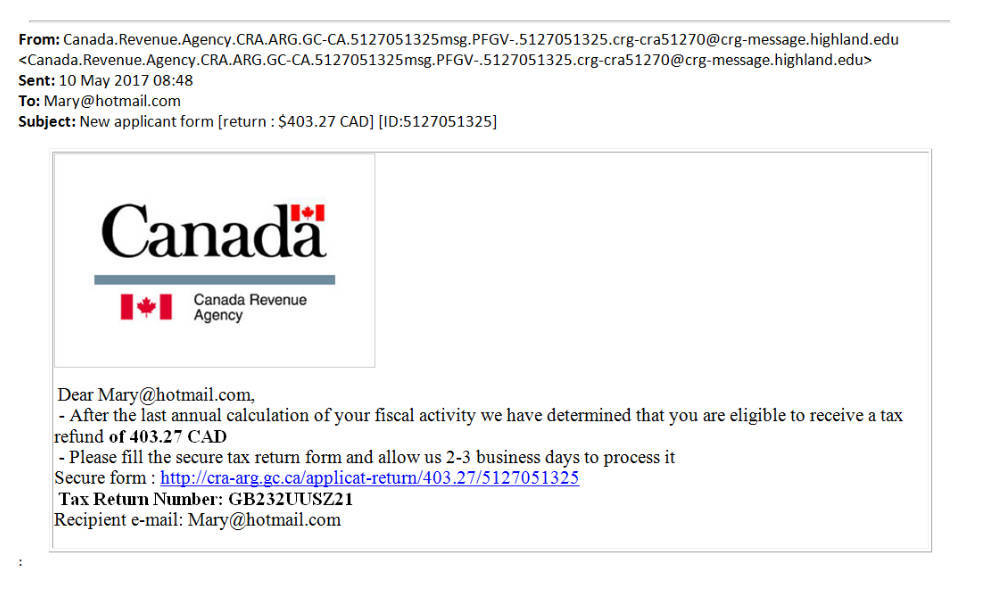 RCMP warn of CRA telephone scam