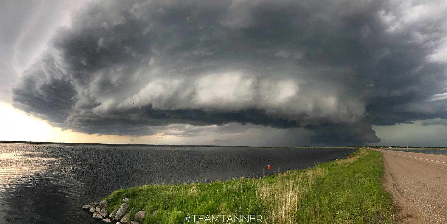 Storm chasers travelled to Bonnyville and Cold Lake on Saturday to capture the first big summer storm of the season. The event brought heavy winds and hail and caused some damage to the area.                                Photo by Team Tanner