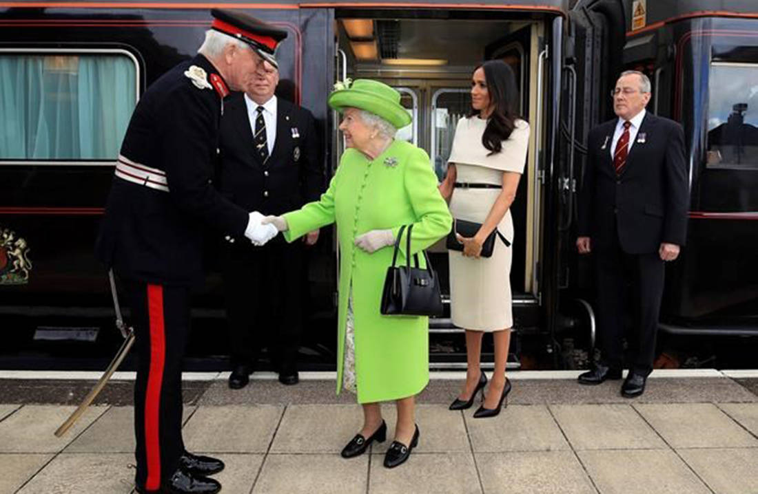 Duchess Meghan makes first joint appearance with queen