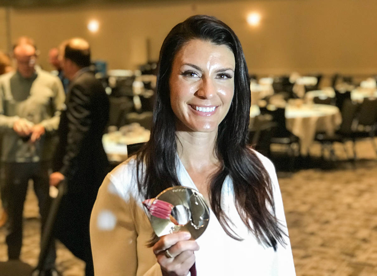 CELEBRITY BREAKFAST - Mellisa Hollingsworth, Olympic Bronze Medalist in skeleton, was the special guest speaker at the 12th Annual Special Olympics Charity Breakfast. Todd Colin Vaughan/Red Deer Express