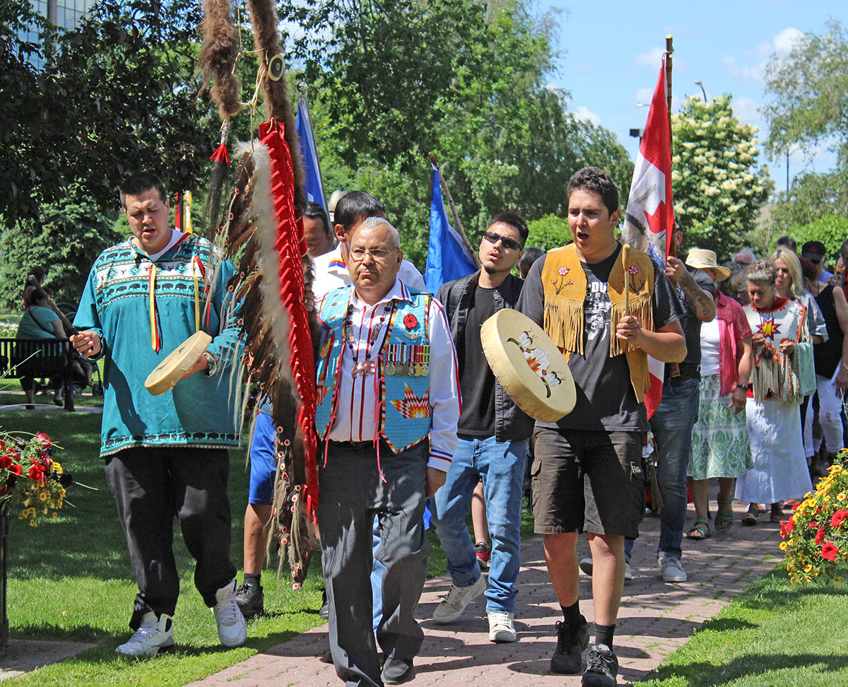 CELEBRATION - Red Deerians take part in celebrations to mark National Indigenous Peoples Day June 21st. Carlie Connolly/Red Deer Express