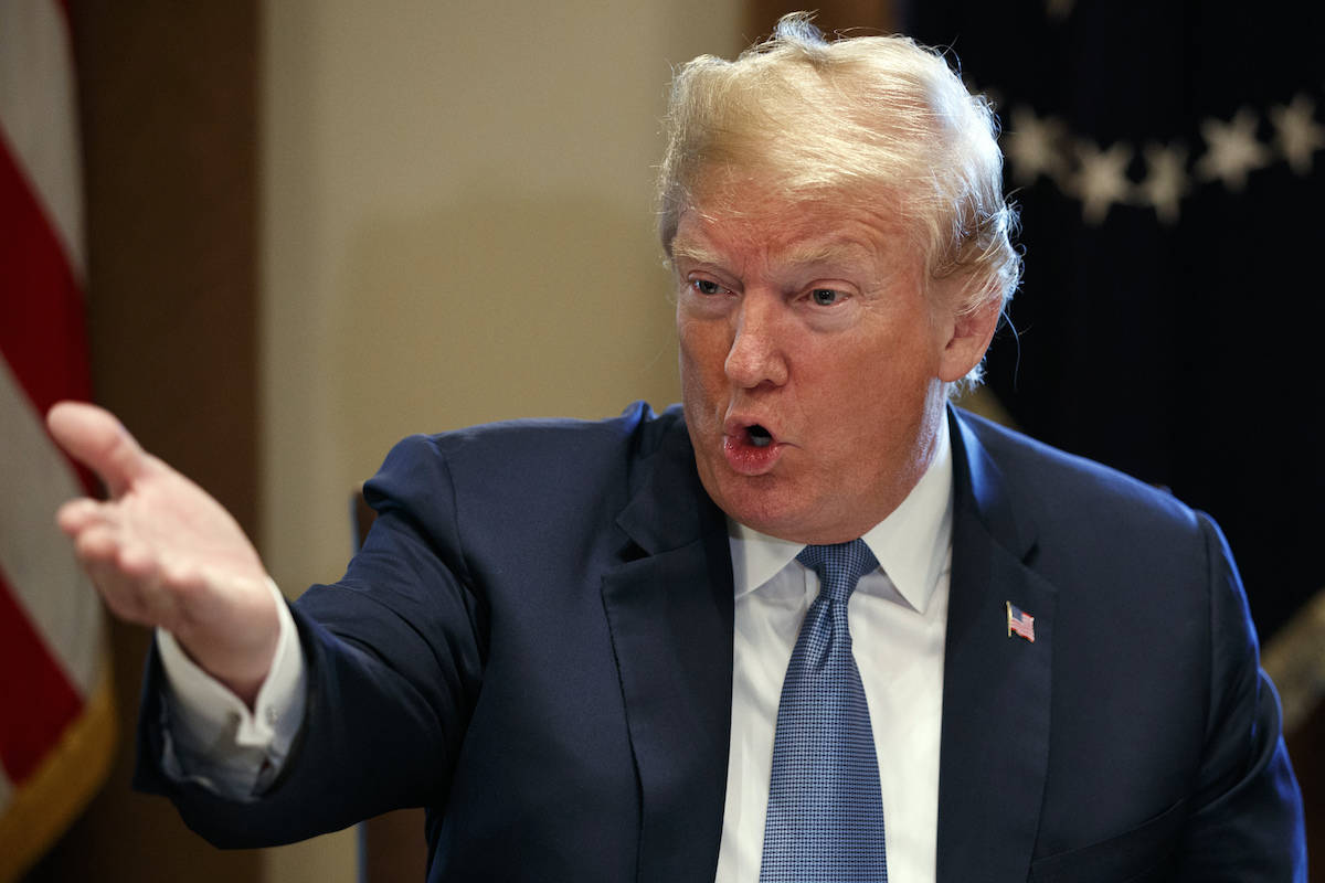 President Donald Trump speaks during a meeting with Republican lawmakers in the Cabinet Room of the White House, Tuesday, June 26, 2018, in Washington. (AP Photo/Evan Vucci)