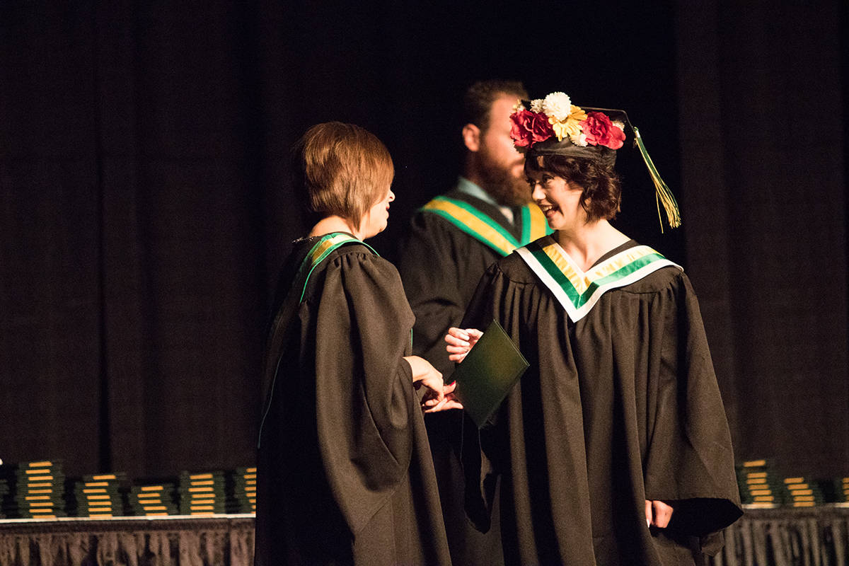 COMP GRADUATION - Trinity Wilson, a Lacombe Composite Grad, walked the stage at the ENMAX Centrium on on June 29/2018.                                Todd Colin Vaughan/Lacombe Express
