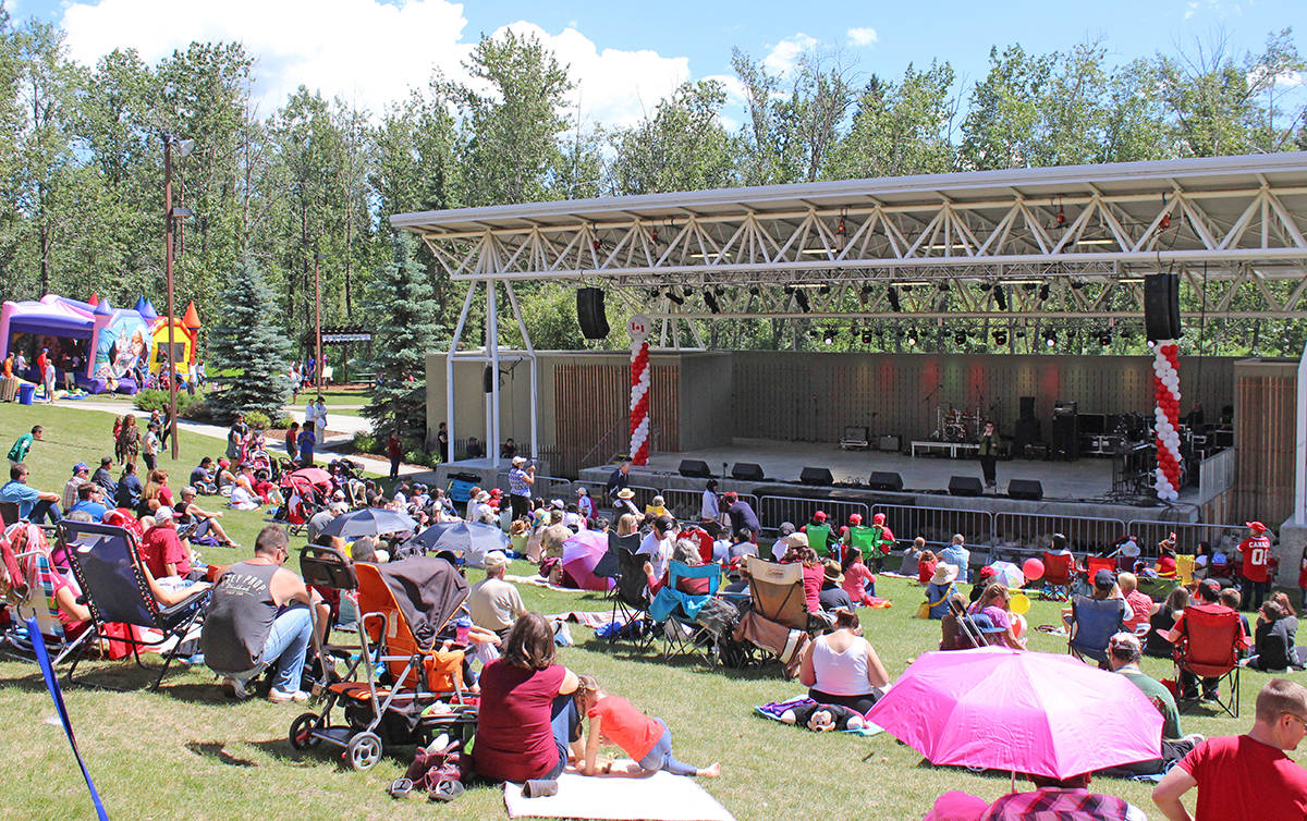 FULL HOUSE - Many Red Deerians gathered in Bower Ponds to celebrate Canada’s 151st birthday. Carlie Connolly/Red Deer Express