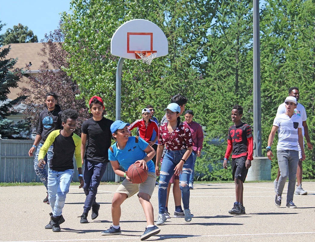 CANADIAN SPORTS - Newcomers to Red Deer took part in a variety of Canadian summer sports. Carlie Connolly/Red Deer Express