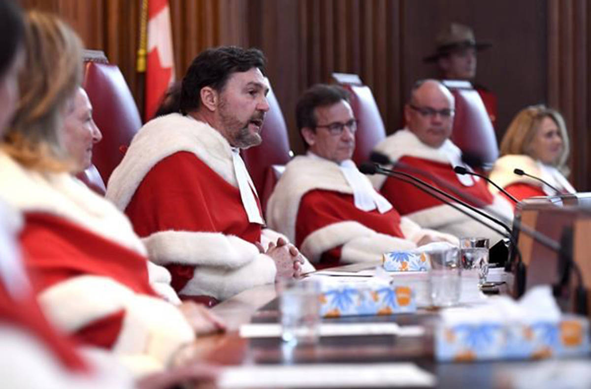 Supreme Court of Canada chief justice Richard Wagner speaks during the welcoming ceremony for Justice Sheilah Martin, in Ottawa on Friday, March 23, 2018. Wagner, the chair of the Canadian Judicial Council, says that social context education provides judges with necessary skills to ensure “myths” and “stereotypes” do not influence judicial decisions, on the website. (Justin Tang/The Canadian Press)