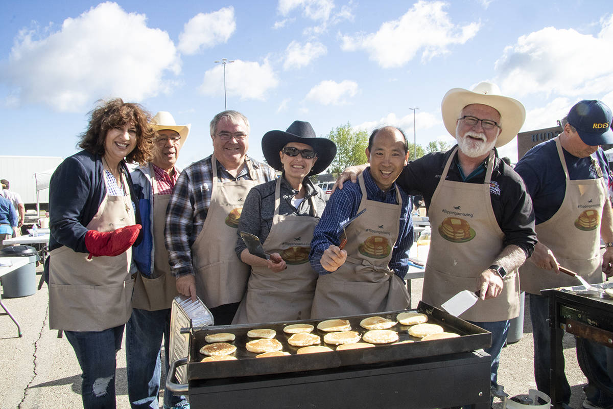 FLIPPING AMAZING - Red Deer City Council helped serve up pancakes for over 6,000 Central Albertans at the 36th annual Bower Place Pancake Breakfast. Todd Colin Vaughan/Red Deer Express                                FLIPPING AMAZING - Red Deer City Council helped serve up pancakes for over 6,000 Central Albertans at the 36th annual Bower Place Pancake Breakfast. Todd Colin Vaughan/Red Deer Express