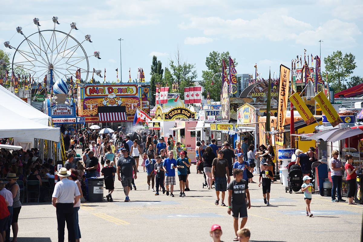 A view of the Midway food and shopping at Westerner Days.                                Michelle Falk/Red Deer Express