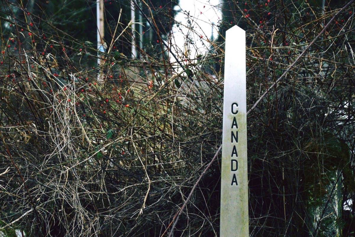 Much of the border separating Canada and the U.S. is unguarded and unwatched. (Katya Slepian/Black Press)