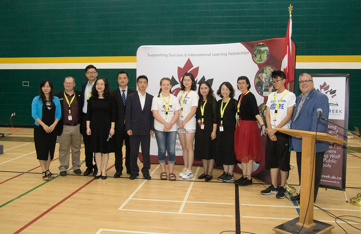 Wolf Creek Public Schools introduced their International Learning Program with the arrival of 65 students from the Guangdong Province in China. Todd Colin Vaughan/Red Deer Express