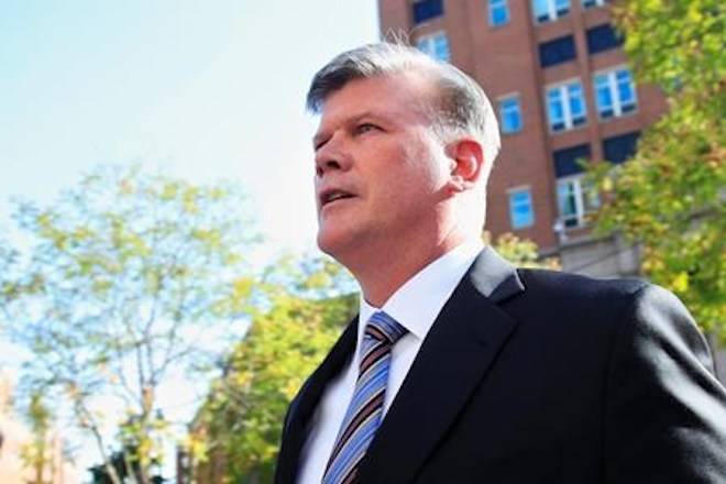 Kevin Downing, attorney for Paul Manafort, leaves the Alexandria Federal Courthouse in Alexandria, Va., Tuesday, July 31, 2018, at the conclusion of day one of President Donald Trump’s former campaign chairman Manafort’s tax evasion and bank fraud trial. (AP Photo/Manuel Balce Ceneta)