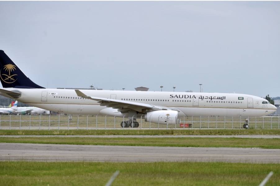 A Saudia Airlines jet is seen in this undated file photo. (Remy Gabalda/AFP)