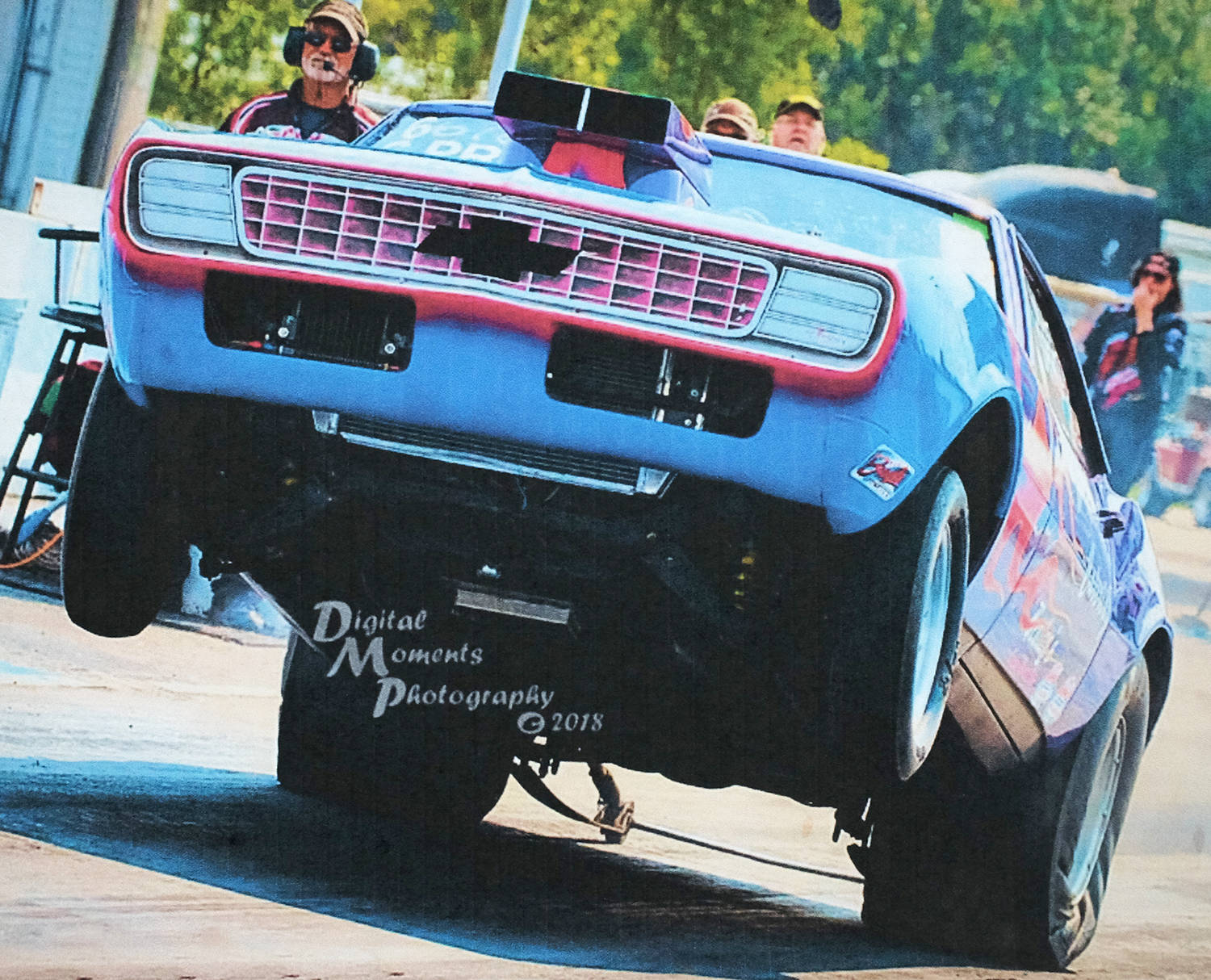 Bob Ronnie of Ronnie Racing won the packed Hot August Night races at Castrol Raceways on Aug. 15. in Leduc. This image shows their 1968 Chevrolet Camaro this year at a race.                                Photo submitted