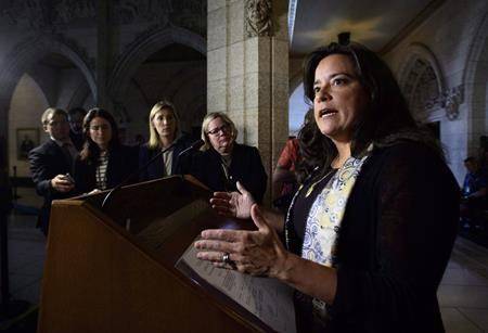 Justice Minister Jody Wilson-Raybould makes an announcement regarding family law on Parliament Hill in Ottawa on May 22, 2018. (THE CANADIAN PRESS/Sean Kilpatrick/File)