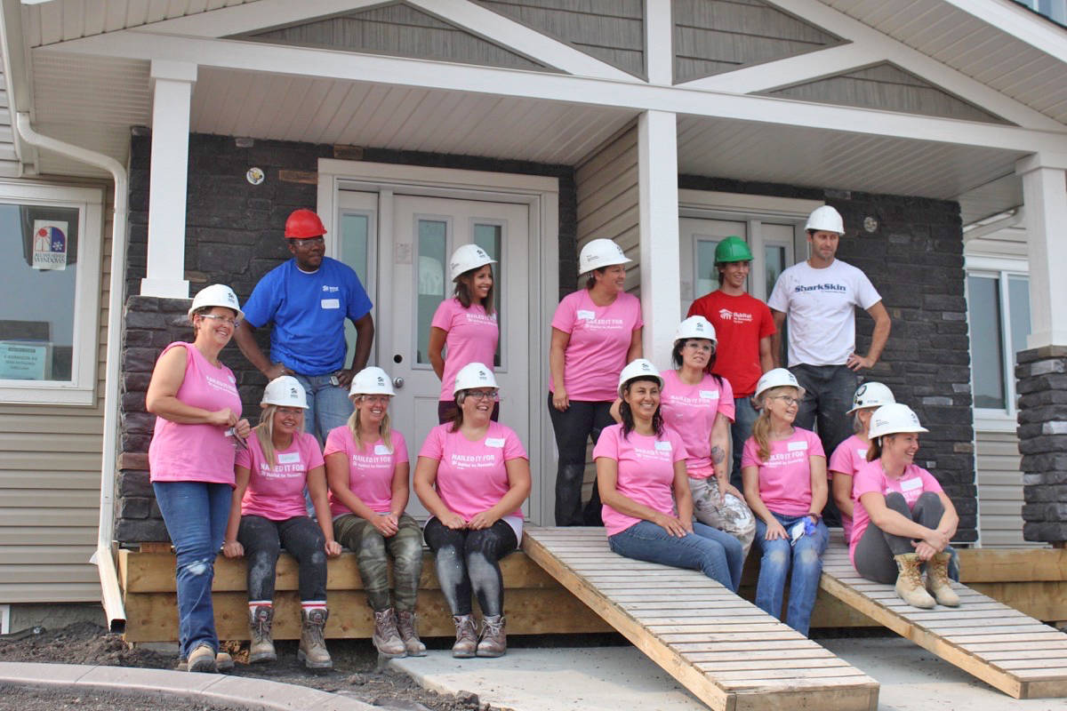 The first ever women’s build was done through Habitat for Humanity Red Deer Aug. 23rd. Carlie Connolly/Red Deer Express