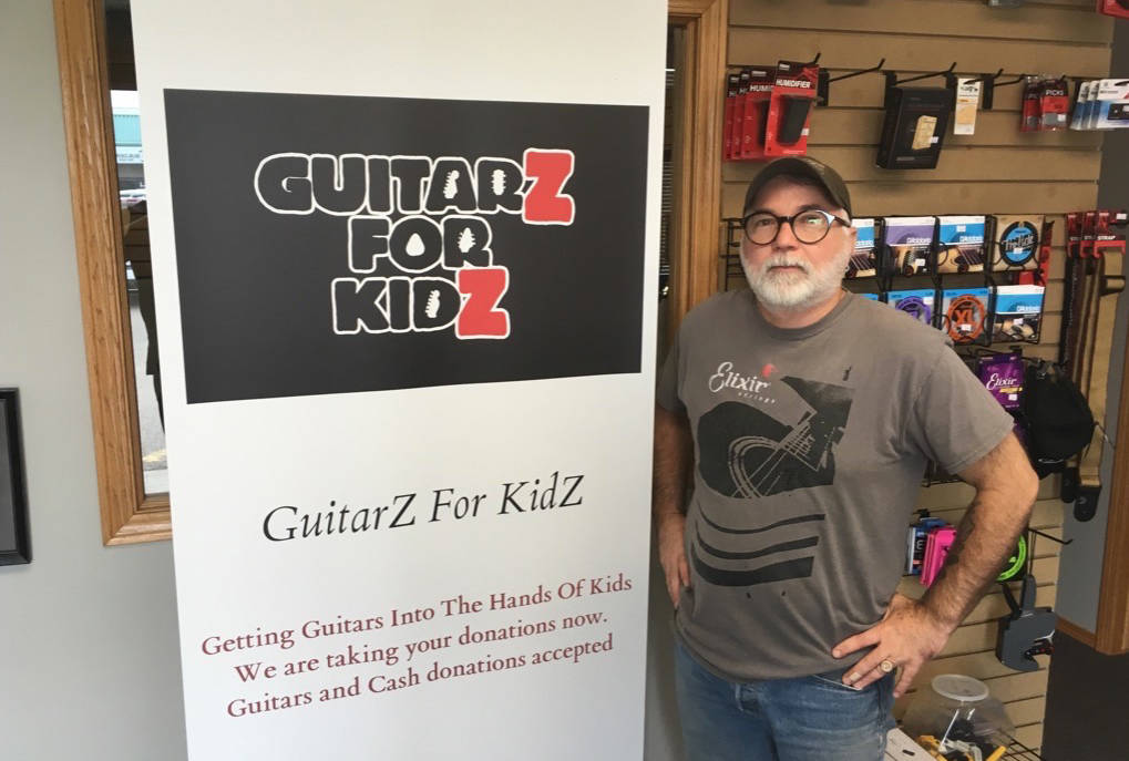 David Gilmore of Gilmore Guitars has founded GuitarZ For KidZ Red Deer. The goal is to get used instruments into the hands of local youth and others in need.                                Mark Weber/Red Deer Express